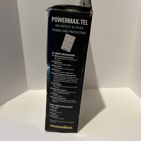Panamax Max 6 Outlet AC Surge Protector Tested‎ MADE IN U.S.A With Box & Man. - Picture 6 of 6